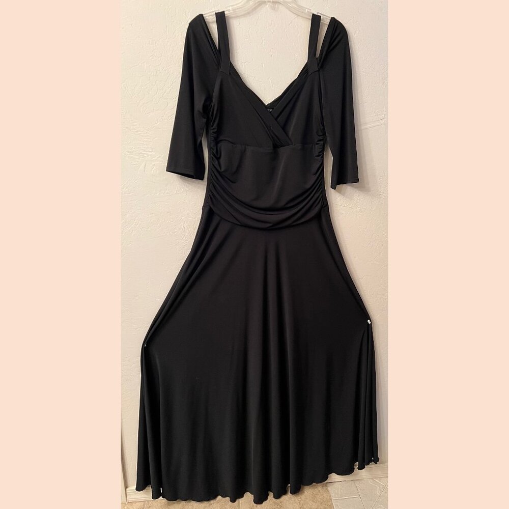 Black long jersey dress